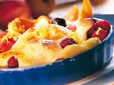Gratinierter Obstsalat