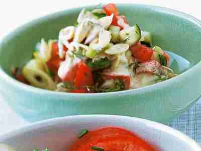 Schneller Tomaten-Gurken-Salat