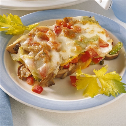 Buntes Pilzgratin