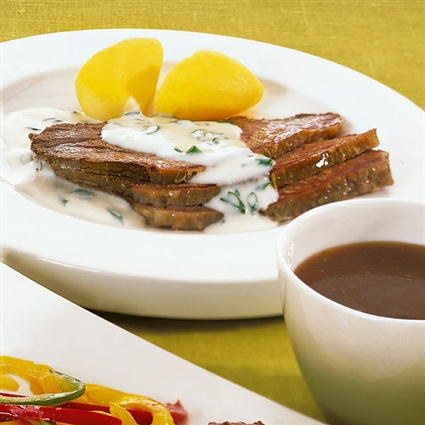 Tafelspitz mit Röstkartoffeln