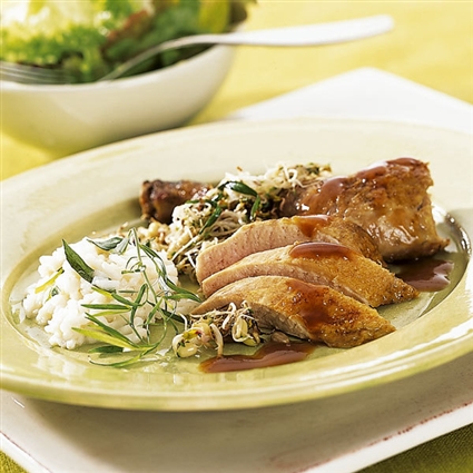 Perlhuhn mit Sprossen