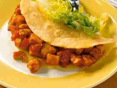 Burritos mit Hühnerfüllung
