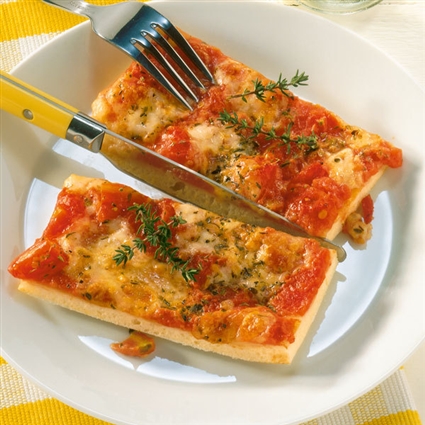 Bunte Familienpizza