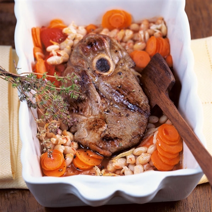 Bohnen-Lamm-Auflauf