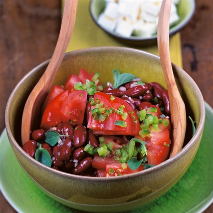 Roter Bohnensalat mit Schafkäse