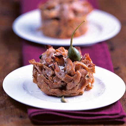 Mini-Nudel-Kapern-Gratin