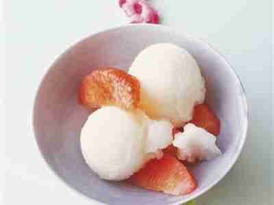 Zitronensorbet mit Cava