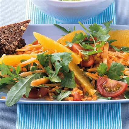 Orangen-Linsen-Salat