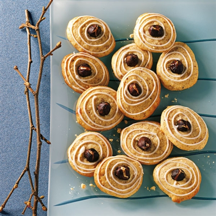 Bananennocken mit Zitronenguss