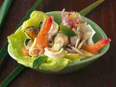 Asiatischer Meeresfrüchtesalat (scharf)