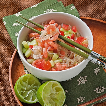 Glasnudelsalat mit Shrimps