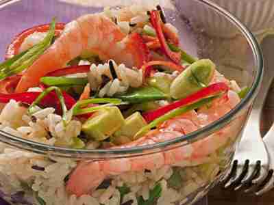 Reissalat mit Avocado