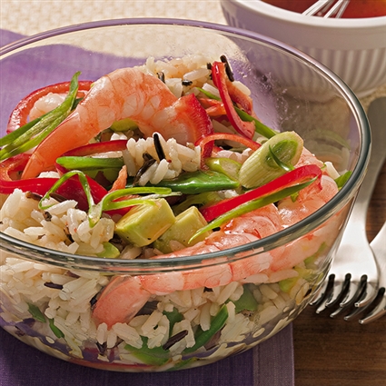 Reissalat mit Avocado