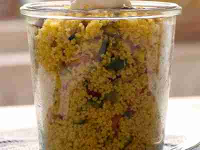Zitronencouscous mit Currygemüse