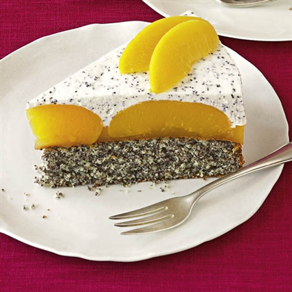 Pfirsich-Mohntorte