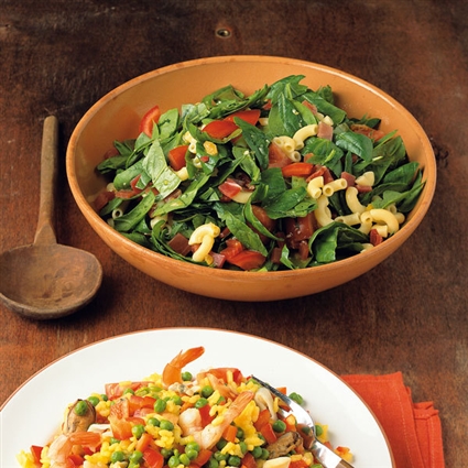 Nudel-Spinat-Salat