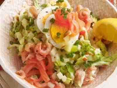 Eiersalat mit Räucherlachs