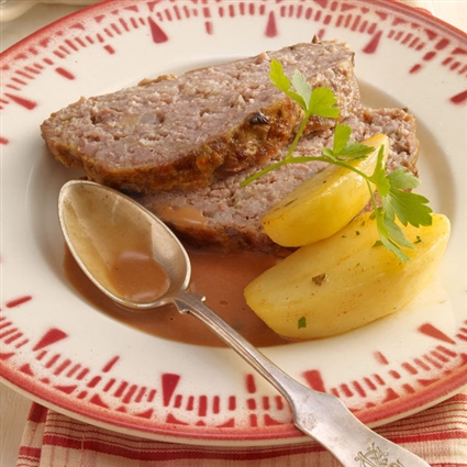 Hackbraten mit Rahmguss