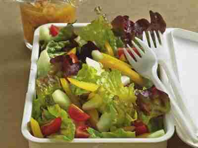 Eichblattsalat mit Rote-Linsen-Dressing
