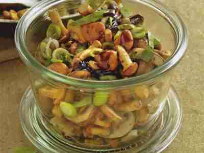 Pilzsalat mit Kürbiskern-Dressing
