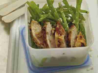 Grüner Bohnensalat mit Ingwerhähnchen