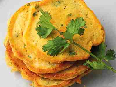 Kichererbsen-Koriander-Pancakes