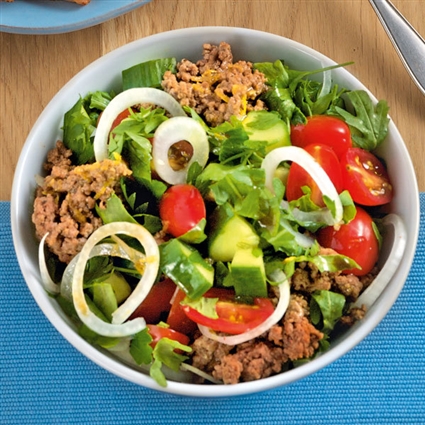 Kräutersalat mit Rindfleisch