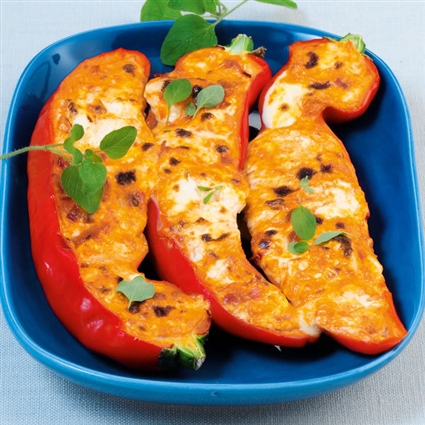 Spitzpaprika mit Käsefüllung