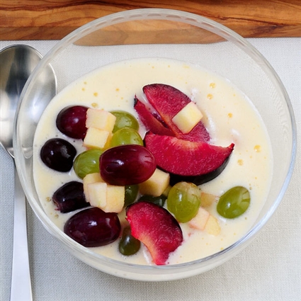Traubensalat mit Grappa-Zabaione