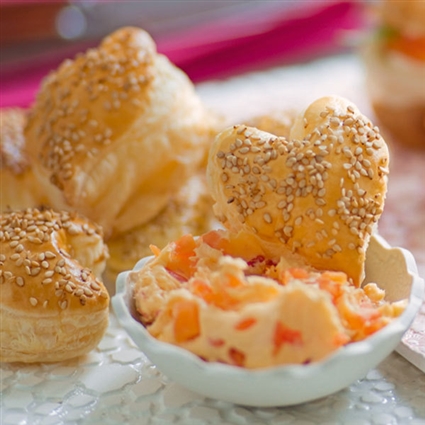 Sesamherzen mit Papayabutter