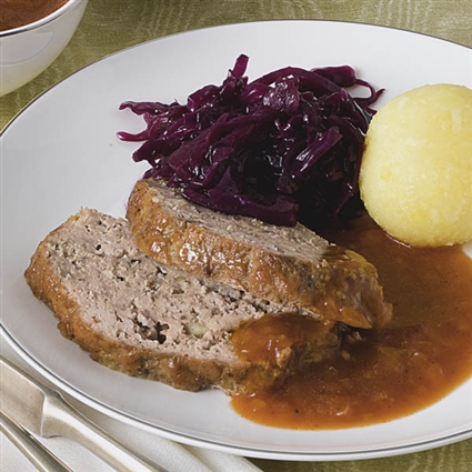 Hackbraten mit Biersauce