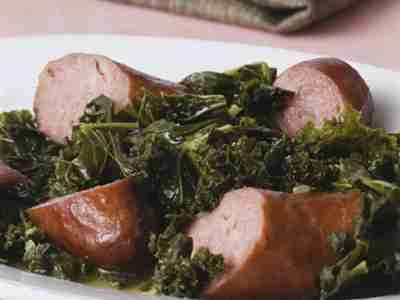 Grünkohl mit Karamellkartoffeln
