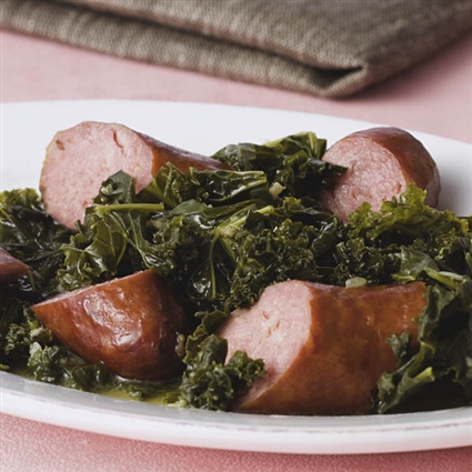 Grünkohl mit Karamellkartoffeln