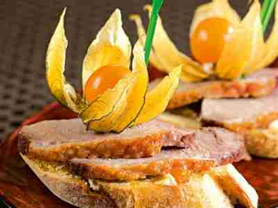 Enten-Orangen-Canapés