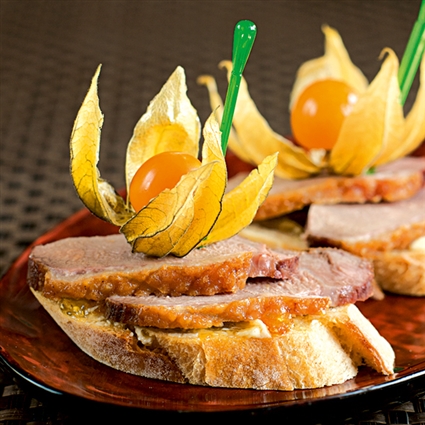 Enten-Orangen-Canapés