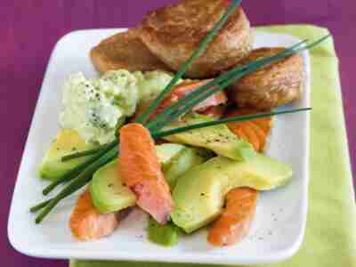 Blini mit Avocadocreme