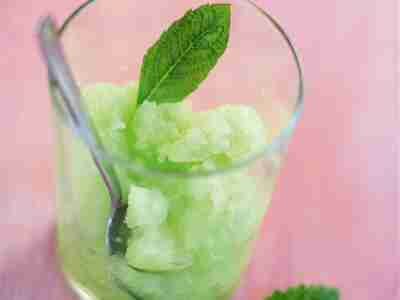 Melonen-Minze-Sorbet