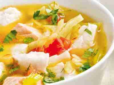 Fisch-Fenchel-Suppe mit Safran