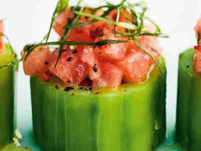 Gurken mit Melonensalat