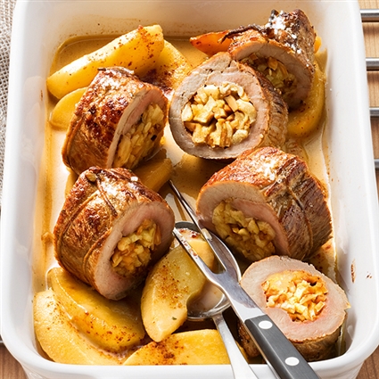 Schweinefilet mit Apfel-Mandel-Füllung