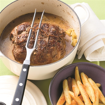 Wildschweinbraten mit Schupfnudeln
