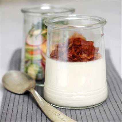 Spargel Panna Cotta mit Spargelsalat