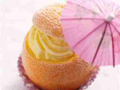 Gefrostete Orange mit Maracuja