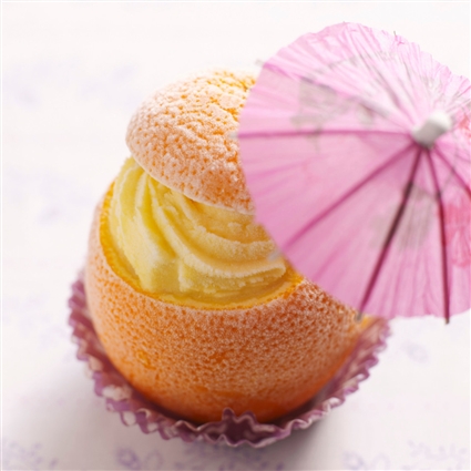 Gefrostete Orange mit Maracuja