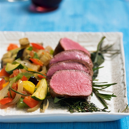 Lammrückenfilet auf Ratatouille