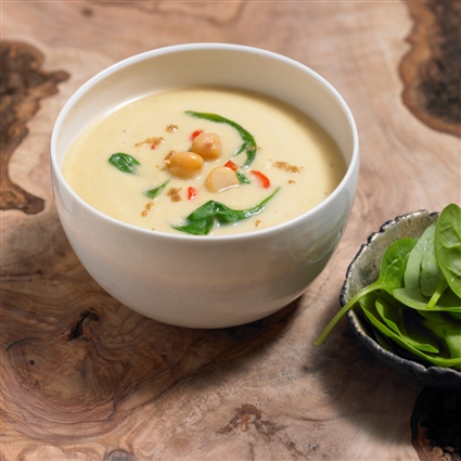 Kichererbsen-Spinat-Suppe