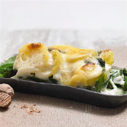 Kartoffel-Spinat-Gratin (1 Portion)