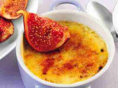 Crème brûlée mit Feigen