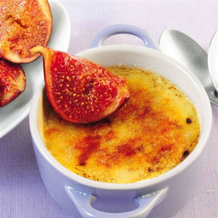 Crème brûlée mit Feigen
