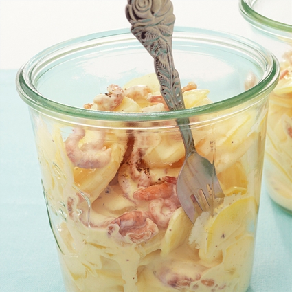 Kartoffelsalat mit Krabben
